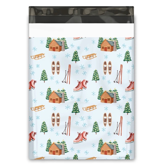 Other - Christmas Snowfall Day Poly Mailers 10x13 Pack of 25